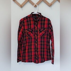 INC | Men’s Red and Black Button Down Shirt